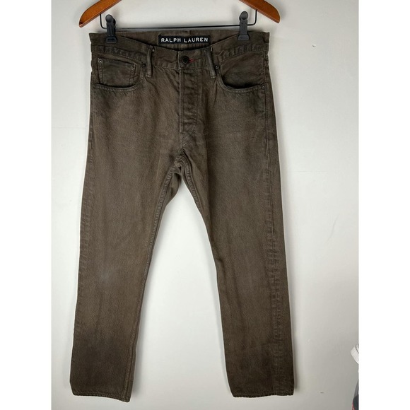 Ralph Lauren Black Label Brown Straight Denim Jeans